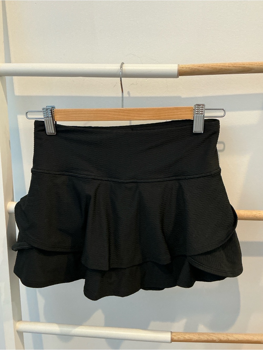 Athleta Black Tiered Ruffle Skater Skirt - GIRLS SIZE